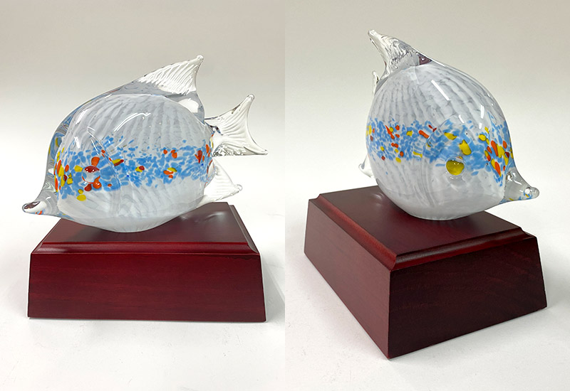 春池玻璃 多彩魚(白/青彩) 精裝盒